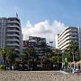 Notre hôtel vu de la plage